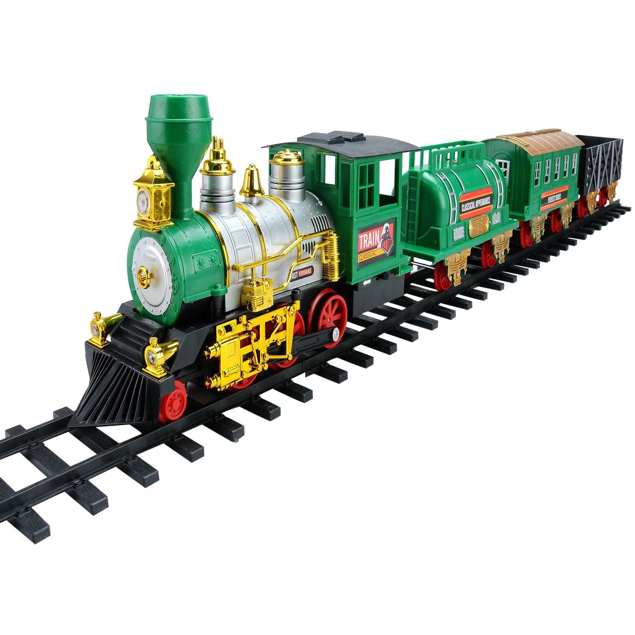 Northlight 20-Piece Lighted and Animated Classic Christmas Train Set with Sound